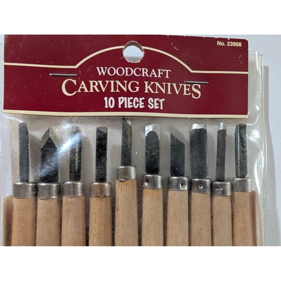 Walnut Hollow Woodcraft Carving Knives 10 Piece Set Durable Blades Wood Handles - Picture 4 of 6